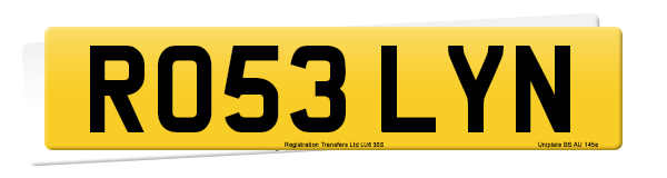 Registration number RO53 LYN